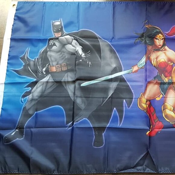 DC Superheros Flag - Batman, Wonder Woman, Superman - Picture 1 of 6